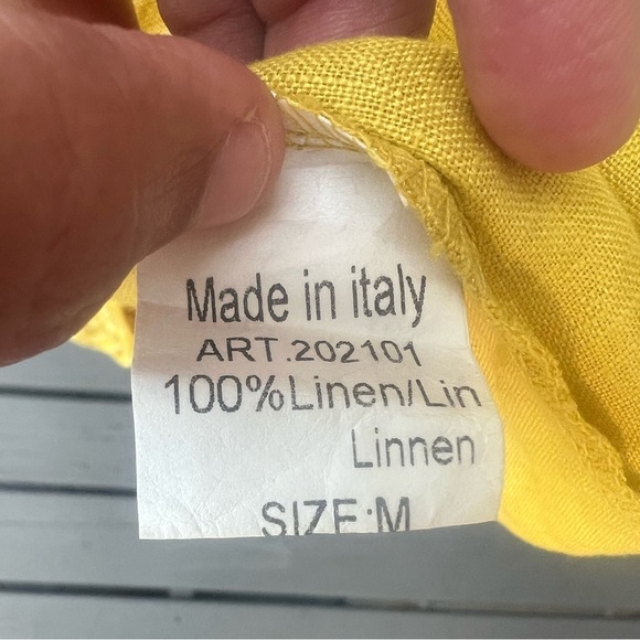 LUNGO L’ARNO tunic shirt | made in Italy | 100% Linen | size M - Picture 4 of 6